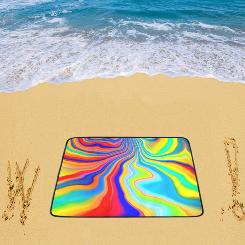 alive 3 (abstract) by JamColors Beach Mat 78"x 60"