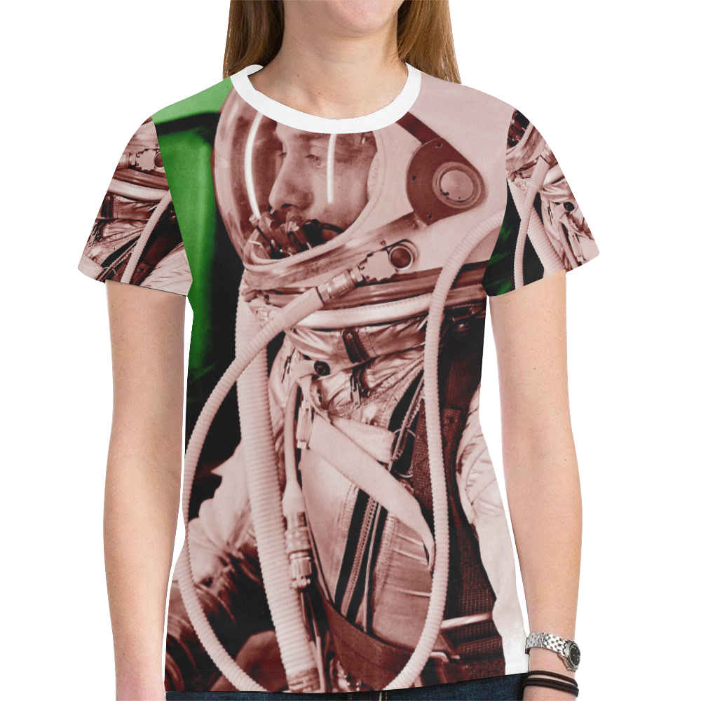 Alan Shepard Mercury Launch New All Over Print T-shirt for Women (Model T45)