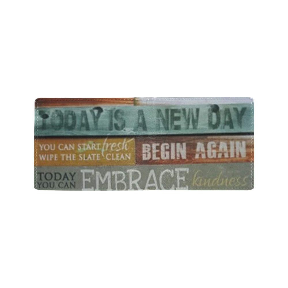 Mens Credit Card Wallet New Day Quotes Mini Bifold Wallet (Model 1674)