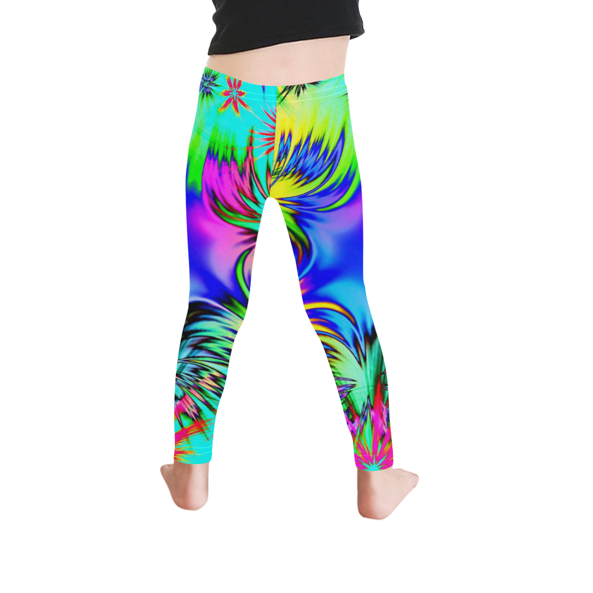 alive 4 (abstract) by JamColors Kid's Ankle Length Leggings (Model L06)
