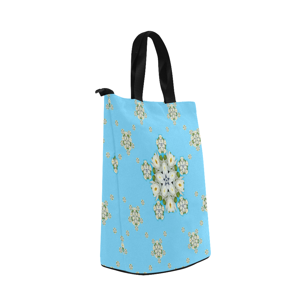 waterlily pattern Nylon Lunch Tote Bag (Model 1670)