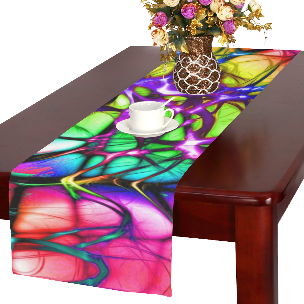 alive 5 (abstract) by JamColors Table Runner 16x72 inch