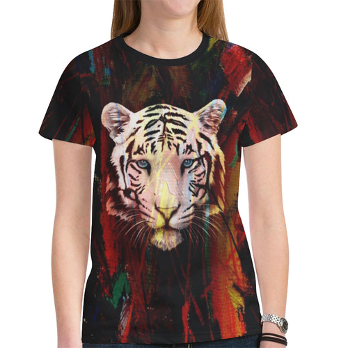 Jungle Animal by Artdream New All Over Print T-shirt for Women (Model T45)