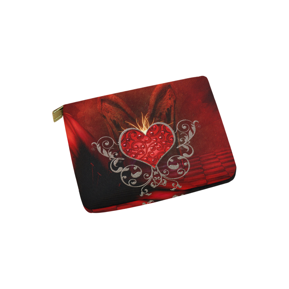 Wonderful heart with wings Carry-All Pouch 6''x5''