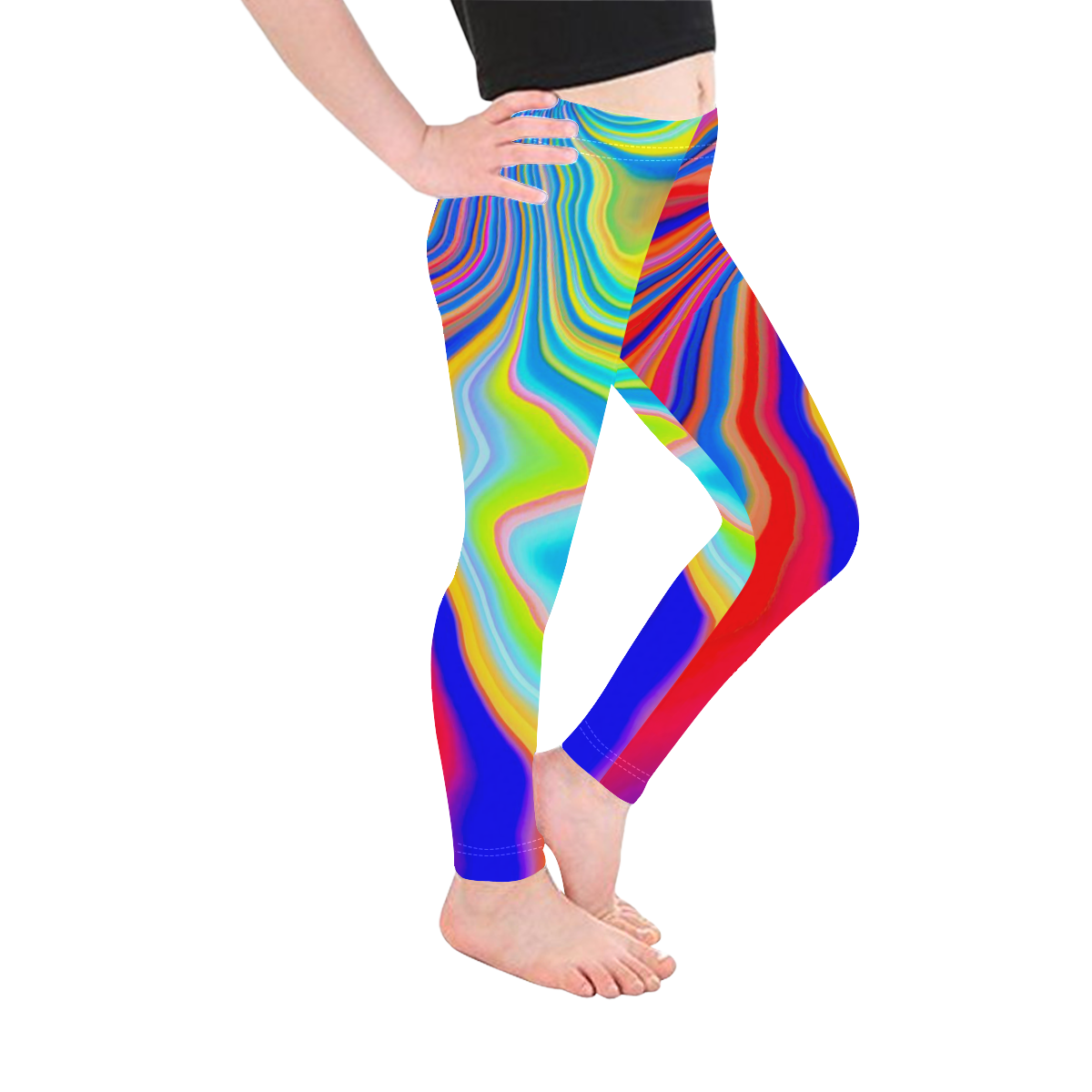 alive 3 (abstract) by JamColors Kid's Ankle Length Leggings (Model L06)