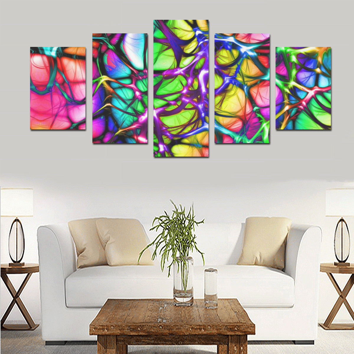 alive 5 (abstract) by JamColors Canvas Print Sets D (No Frame)