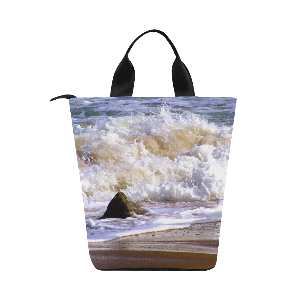 Wave meets the shore Nylon Lunch Tote Bag (Model 1670)