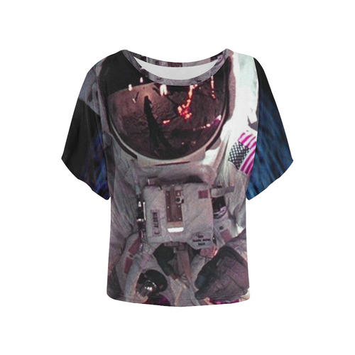 Apollo-11 Women's Batwing-Sleeved Blouse T shirt (Model T44)