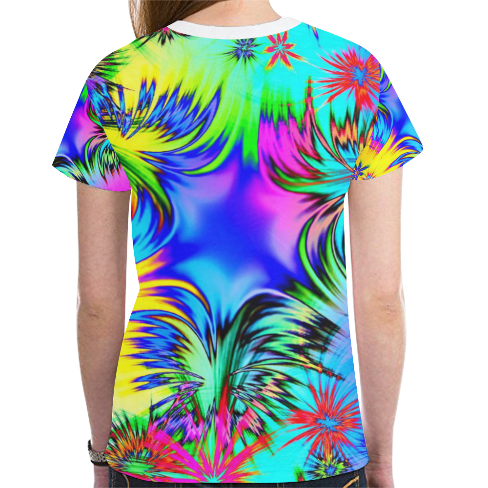 alive 4 (abstract) by JamColors New All Over Print T-shirt for Women (Model T45)
