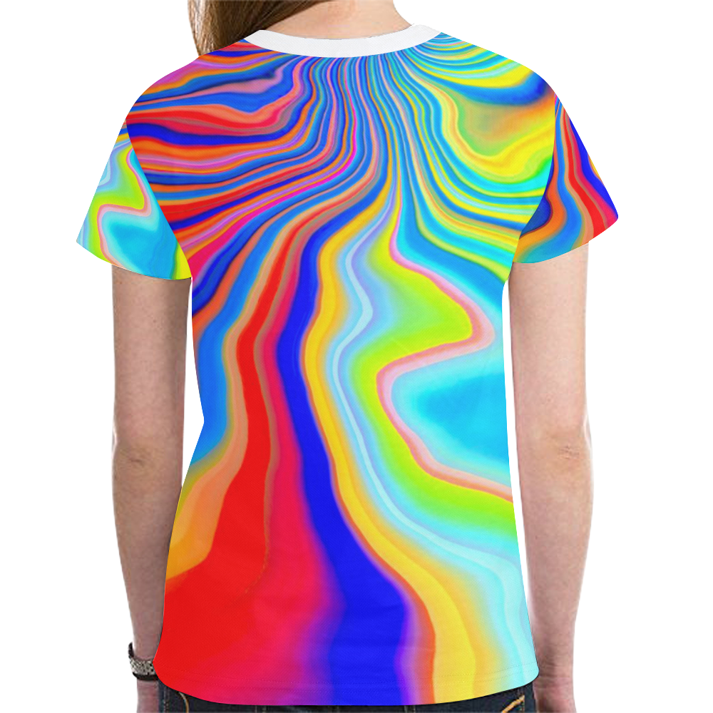 alive 3 (abstract) by JamColors New All Over Print T-shirt for Women (Model T45)