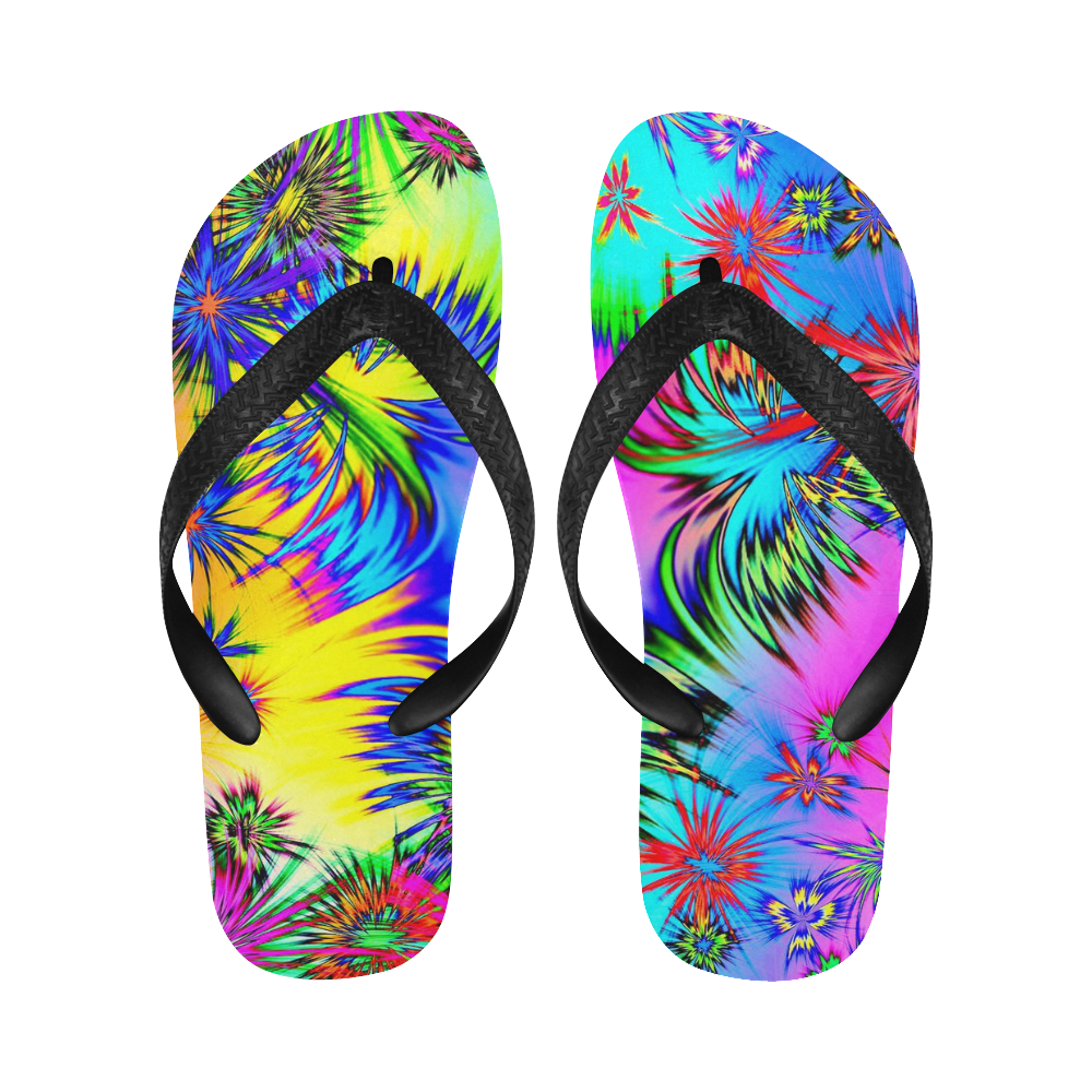 alive 4 (abstract) by JamColors Flip Flops for Men/Women (Model 040)