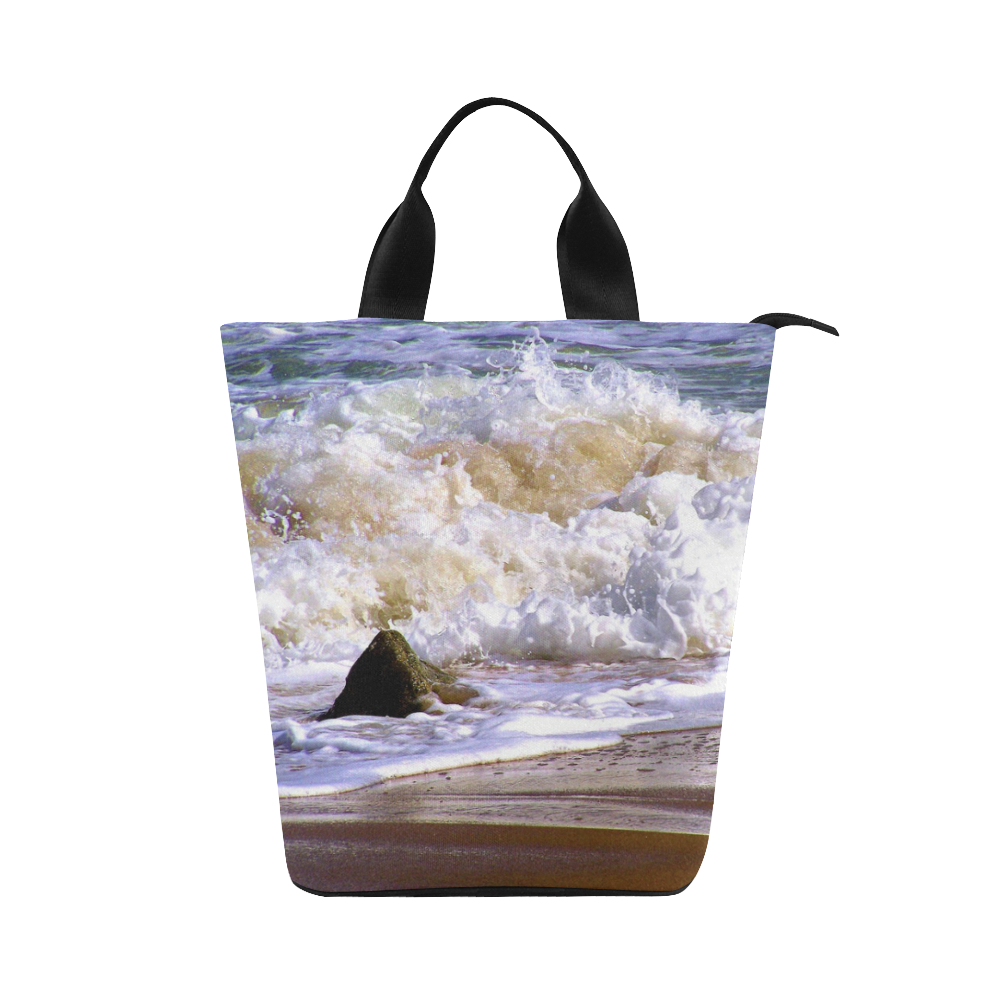 Wave meets the shore Nylon Lunch Tote Bag (Model 1670)