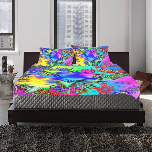 alive 4 (abstract) by JamColors 3-Piece Bedding Set