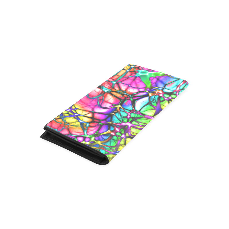 alive 5 (abstract) by JamColors Women's Leather Wallet (Model 1611)