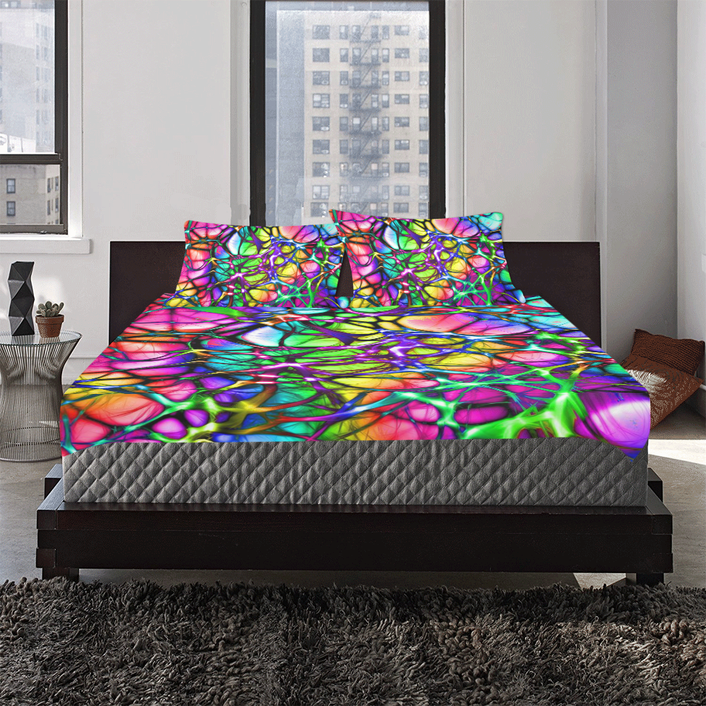 alive 5 (abstract) by JamColors 3-Piece Bedding Set