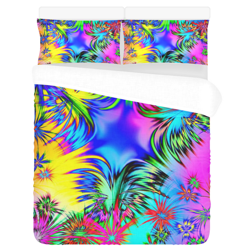 alive 4 (abstract) by JamColors 3-Piece Bedding Set