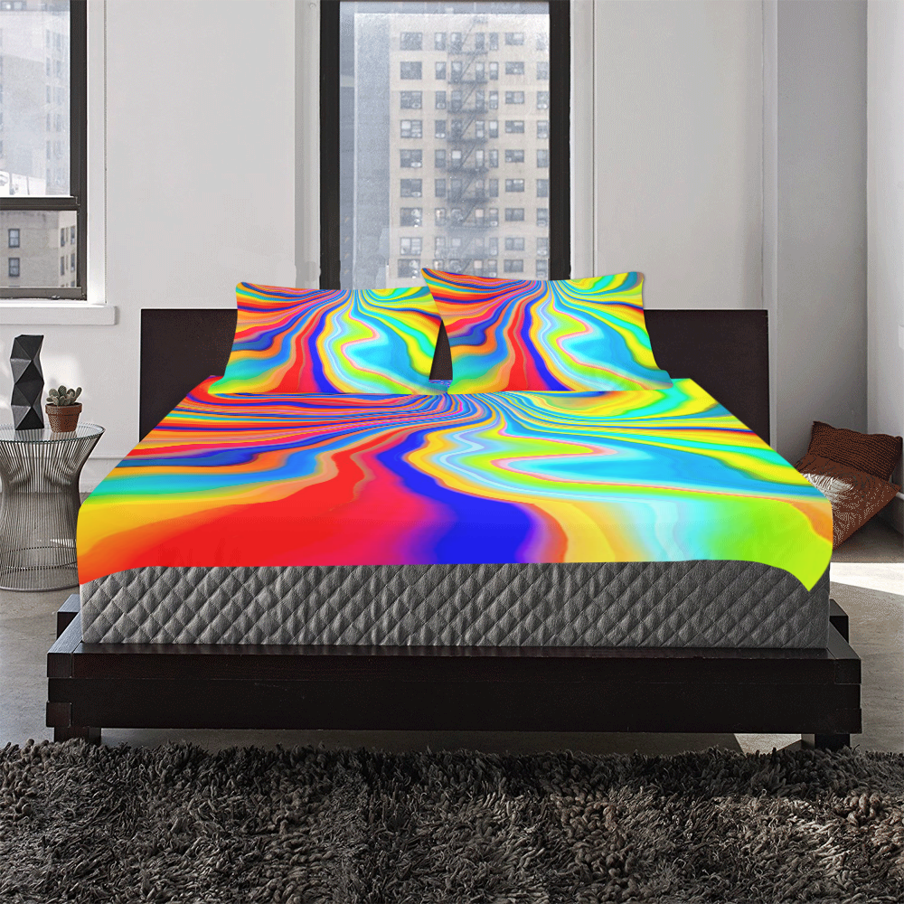 alive 3 (abstract) by JamColors 3-Piece Bedding Set