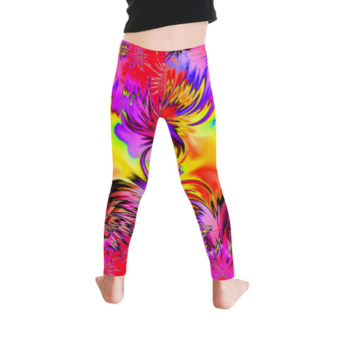 alive 4B (abstract) by JamColors Kid's Ankle Length Leggings (Model L06)