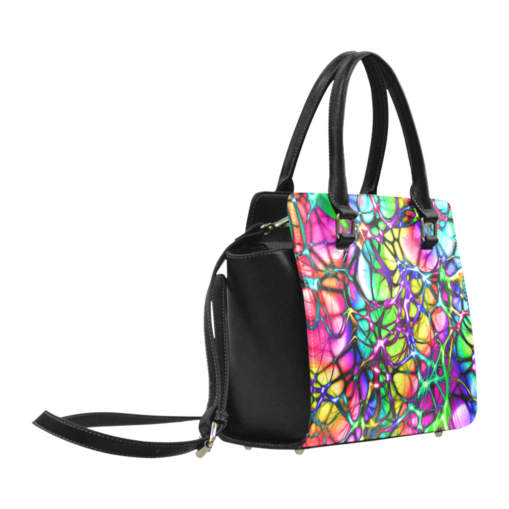 alive 5 (abstract) by JamColors Classic Shoulder Handbag (Model 1653)