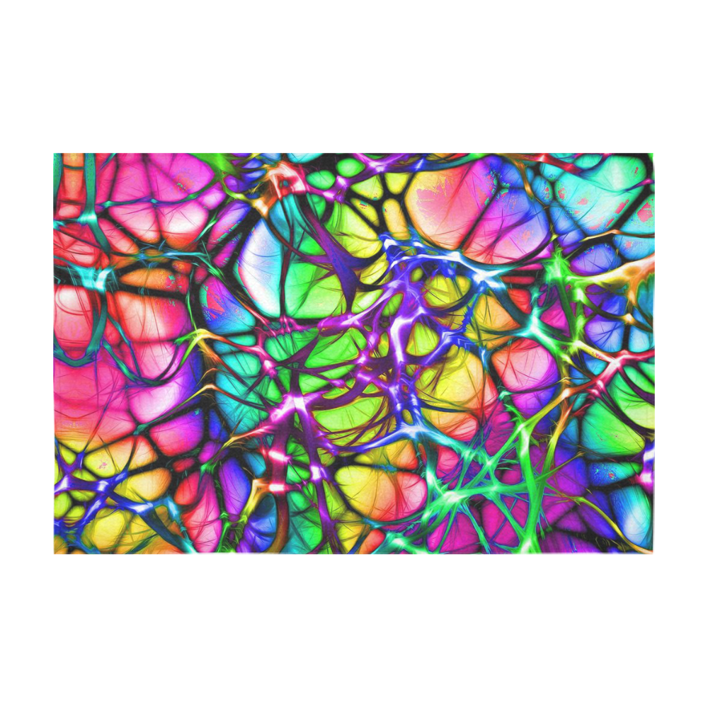 alive 5 (abstract) by JamColors Cotton Linen Tablecloth 60" x 90"