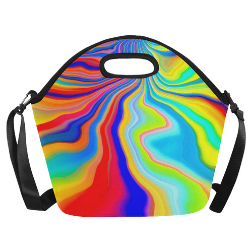 alive 3 (abstract) by JamColors Neoprene Lunch Bag/Large (Model 1669)