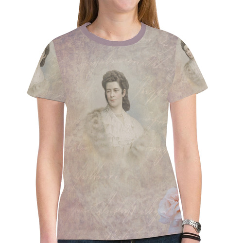 Sissi, Empress of Austria and Queen from Hungary New All Over Print T-shirt for Women (Model T45)