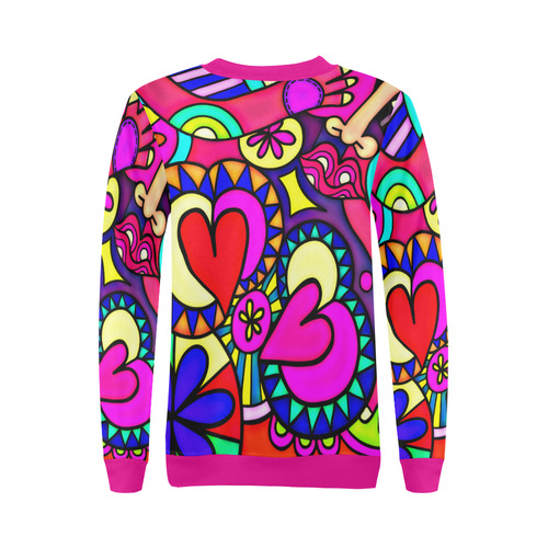 Looking for Love All Over Print Crewneck Sweatshirt for Women (Model H18)