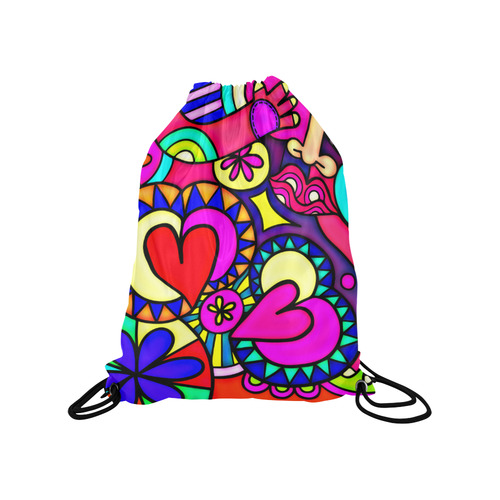 Looking for Love Medium Drawstring Bag Model 1604 (Twin Sides) 13.8"(W) * 18.1"(H)