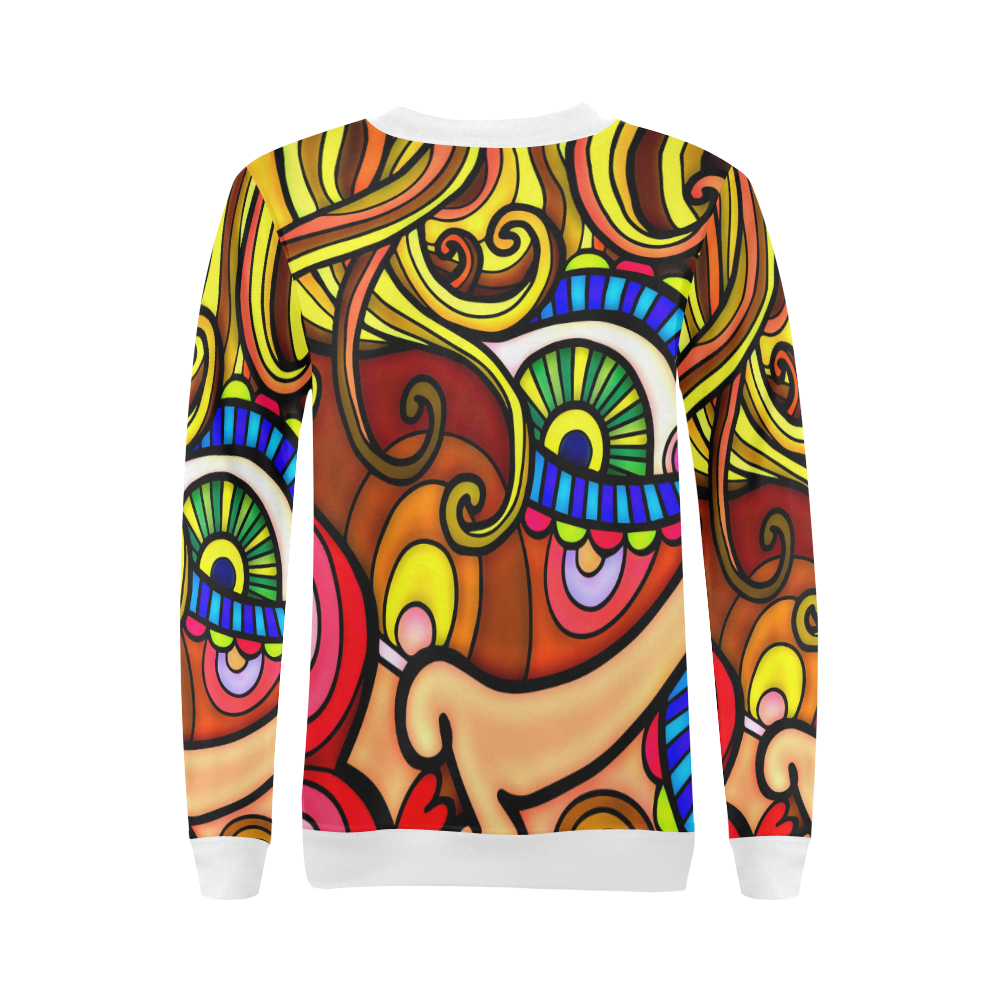 Let's Face it Together All Over Print Crewneck Sweatshirt for Women (Model H18)