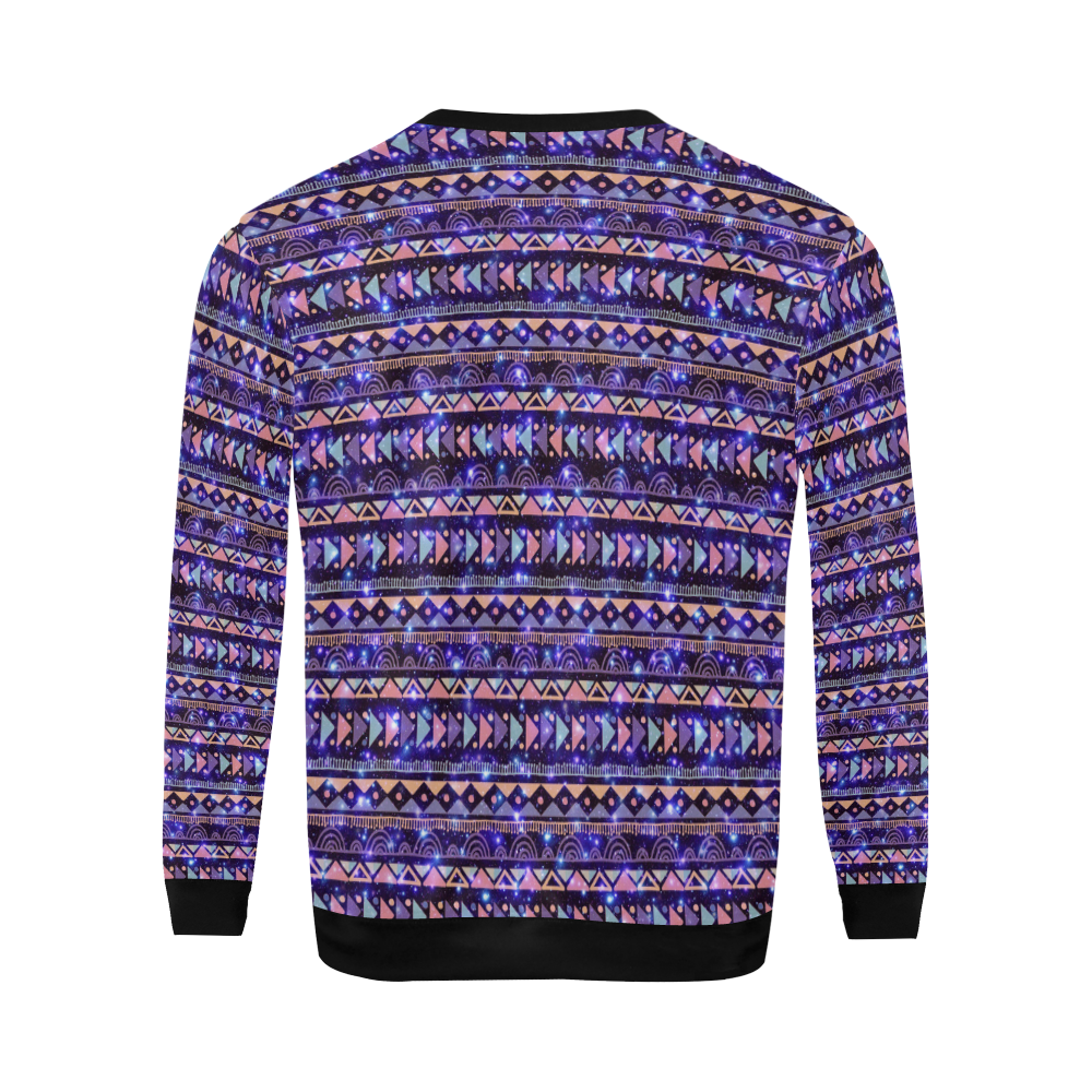 Traditional Ethno Culture Galaxy Pattern All Over Print Crewneck Sweatshirt for Men/Large (Model H18)