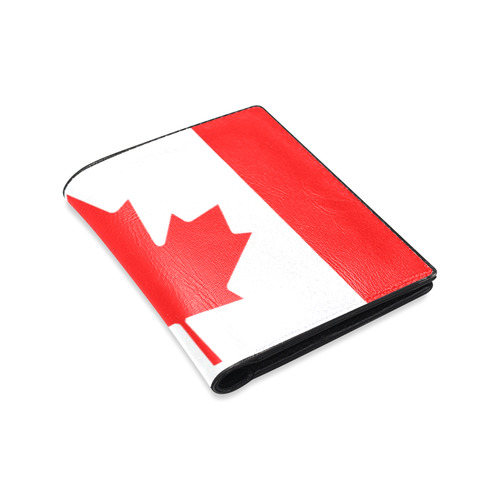Mens Leather Credit Card Wallet Canadian Flag Red White Men's Leather Wallet (Model 1612)