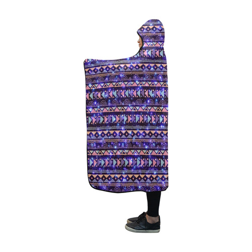 Traditional Ethno Culture Galaxy Pattern Hooded Blanket 60''x50''