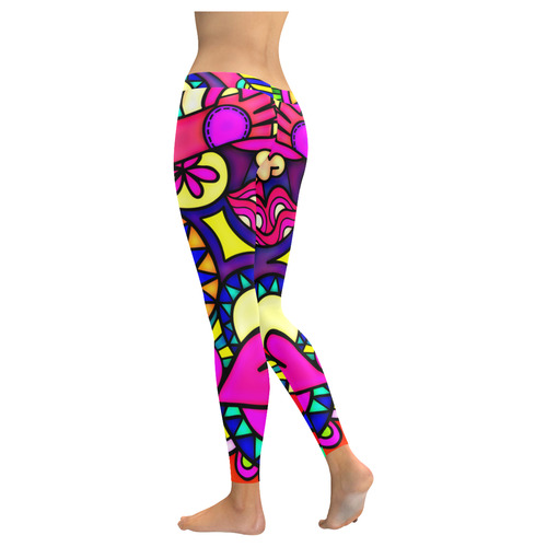 Looking for Love Women's Low Rise Leggings (Invisible Stitch) (Model L05)
