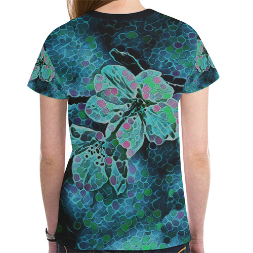 FLOWERS DREAM New All Over Print T-shirt for Women (Model T45)
