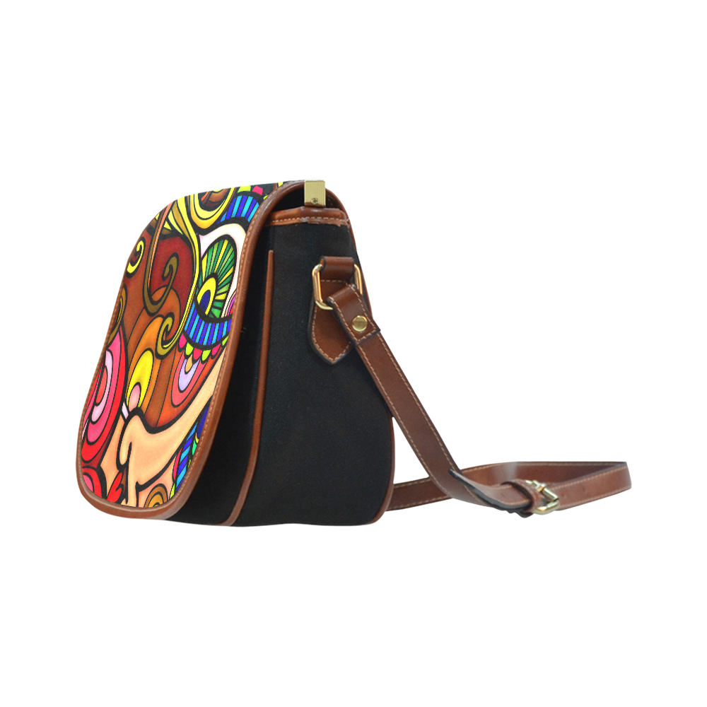 Let's Face it Together Saddle Bag/Small (Model 1649)(Flap Customization)