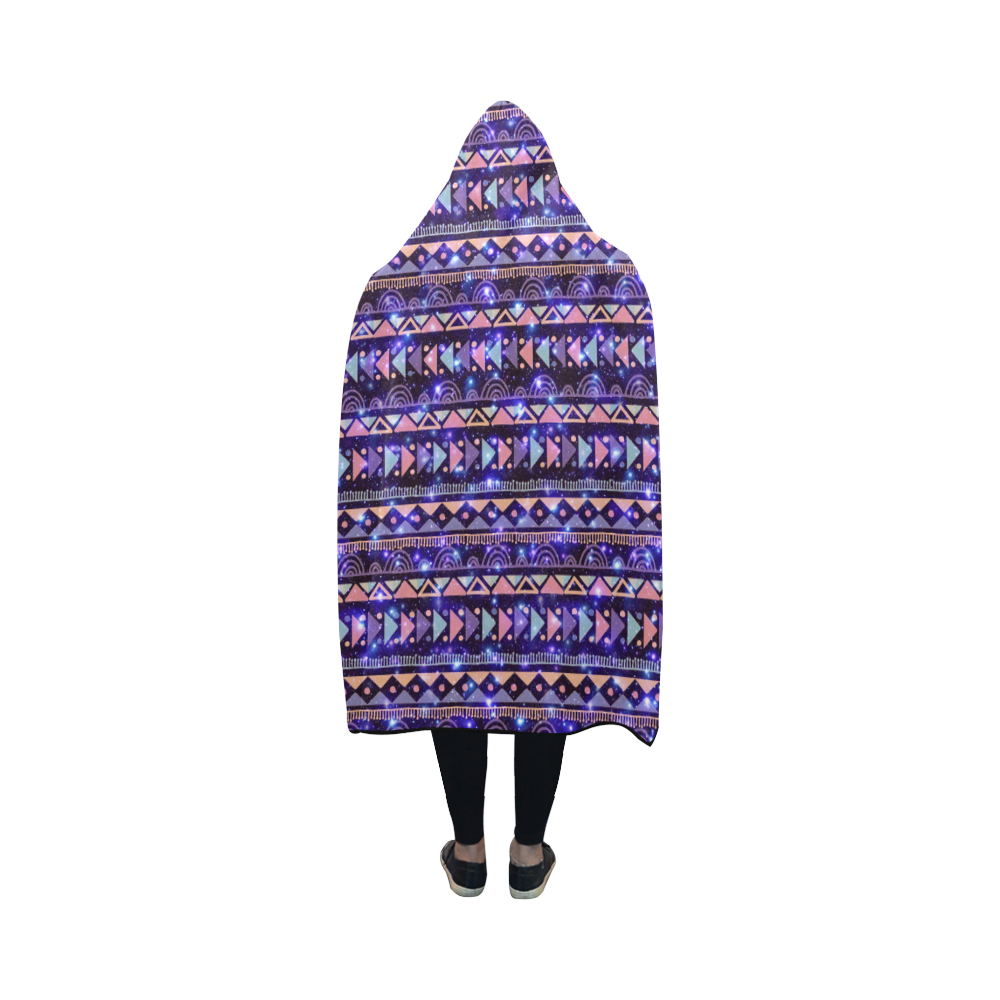 Traditional Ethno Culture Galaxy Pattern Hooded Blanket 50''x40''