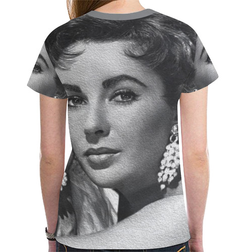 Great Actress Elizabeth Taylor New All Over Print T-shirt for Women (Model T45)