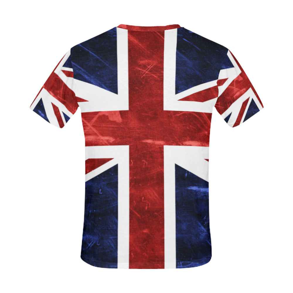 Grunge Union Jack Flag All Over Print T-Shirt for Men (USA Size) (Model T40)