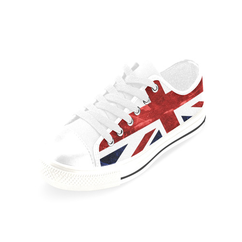 Grunge Union Jack Flag Men's Classic Canvas Shoes/Large Size (Model 018)