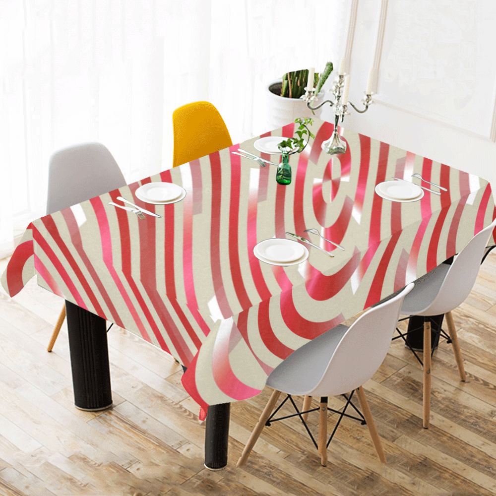 Abstract Zebra A Cotton Linen Tablecloth 60"x120"