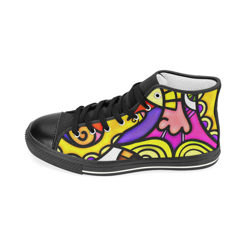 Lonely Without You Women's Classic High Top Canvas Shoes (Model 017)
