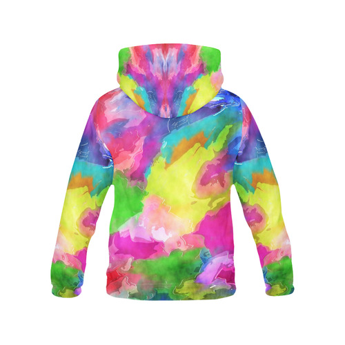 Vibrant Watercolor Ink Blend All Over Print Hoodie for Men (USA Size) (Model H13)