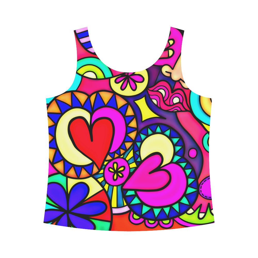 Looking for Love All Over Print Tank Top for Women (Model T43)