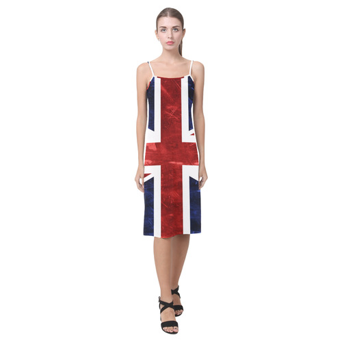 Grunge Union Jack Flag Alcestis Slip Dress (Model D05)