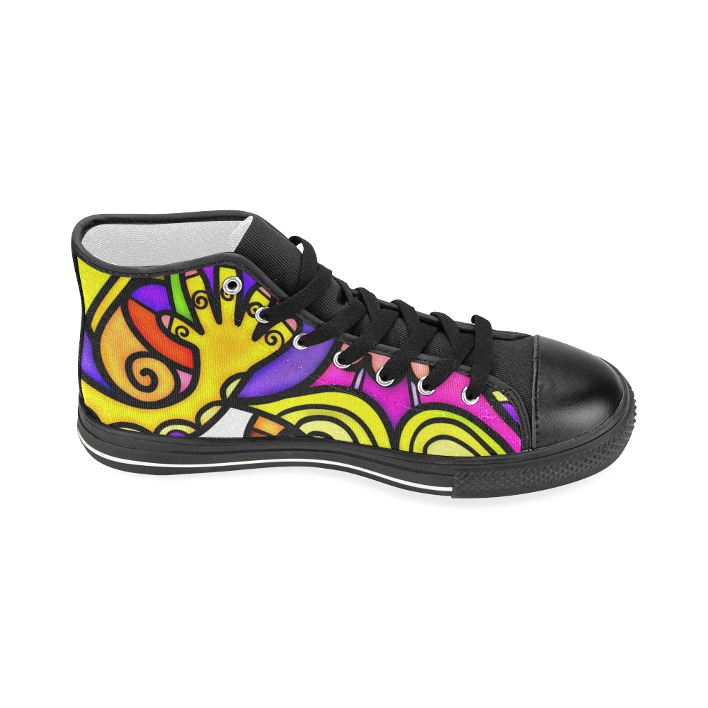 Lonely Without You Women's Classic High Top Canvas Shoes (Model 017)