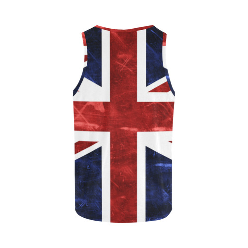 Grunge Union Jack Flag All Over Print Tank Top for Women (Model T43)