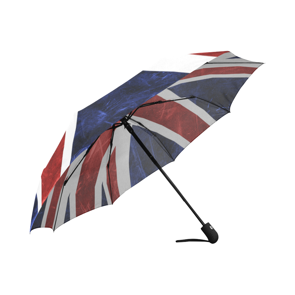 Grunge Union Jack Flag Auto-Foldable Umbrella (Model U04)