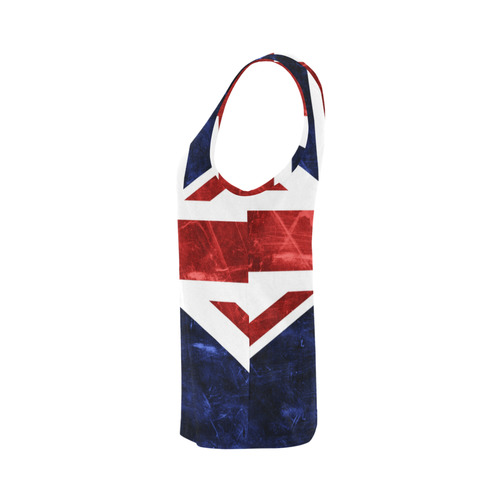 Grunge Union Jack Flag All Over Print Tank Top for Women (Model T43)