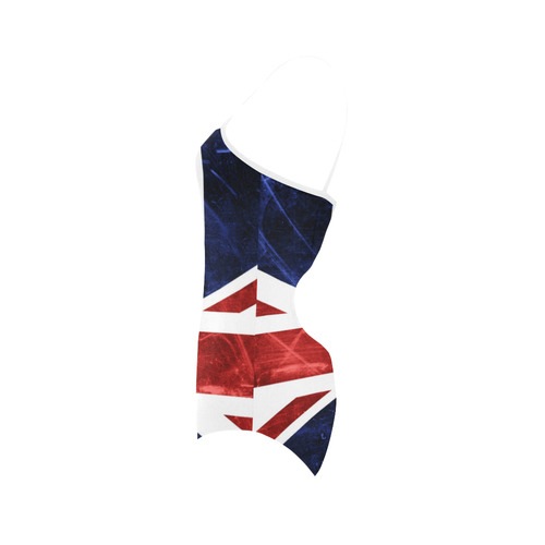 Grunge Union Jack Flag Strap Swimsuit ( Model S05)