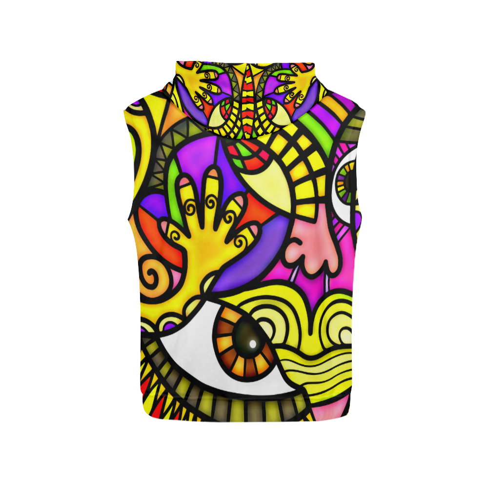Lonely Without You All Over Print Sleeveless Hoodie for Women (Model H15)